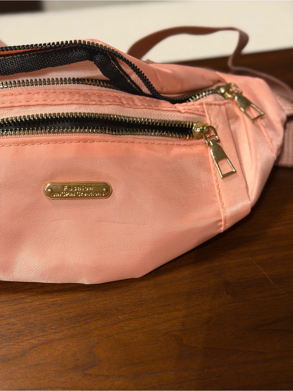 Fashion Jingpin Creations Pink Nylon Fanny Pack Belt Bag Pink